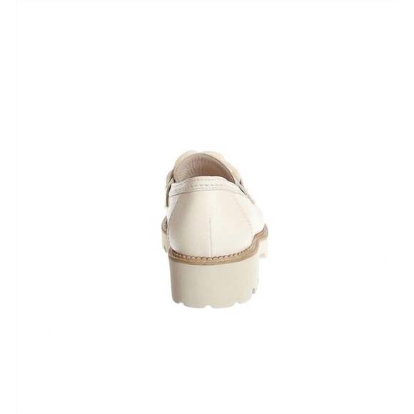 NEW GABOR women's buckle instep loafer in ivory leather - Picture 5 of 5